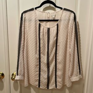 Gorgeous J Crew Swiss Dot Blouse - great for holiday parties!